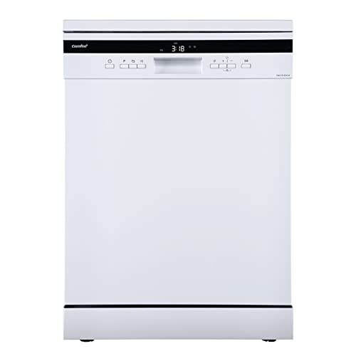 COMFEE' Freestanding Dishwasher FD1435E-W with 14 place settings, Full Size, 44dB, Wide LED Display, Delay Start, Half Load Function, Flexible Racks, White (KWH-FD1435E-W)
