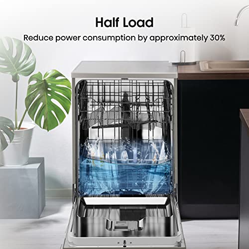 Hisense HS622E90XUK Freestanding Standard Dishwasher 85cm High- Stainless Steel - E Rated, Silver, 24 x 23 x 33 inches (L x W x H) [Energy Class E]