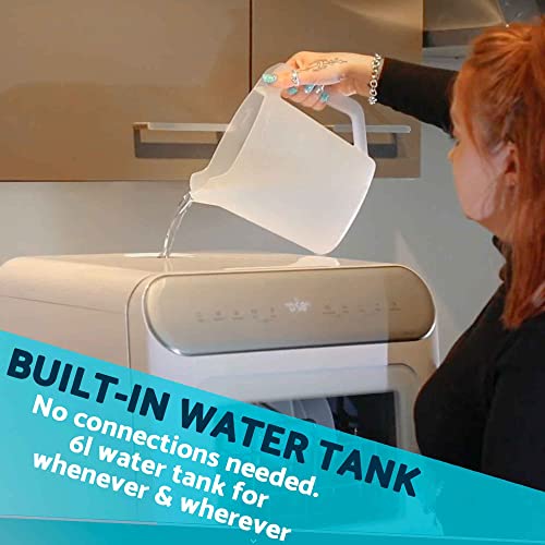 Baridi Mini Portable Tabletop 6L Dishwasher with 3 Place Settings, 7 Wash Functions - DH72