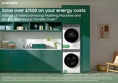 Samsung Bespoke AI™ Series 5+ WW11BBA046AWEU ecobubble™ and SpaceMax™ Washing Machine, 11kg 1400rpm [Energy Class A]