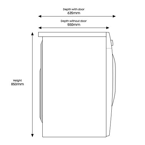 Samsung Series 5+ WW90T534DAW/S1 with Auto Dose Freestanding Washing Machine, 9 kg 1400 rpm, White, A Rated