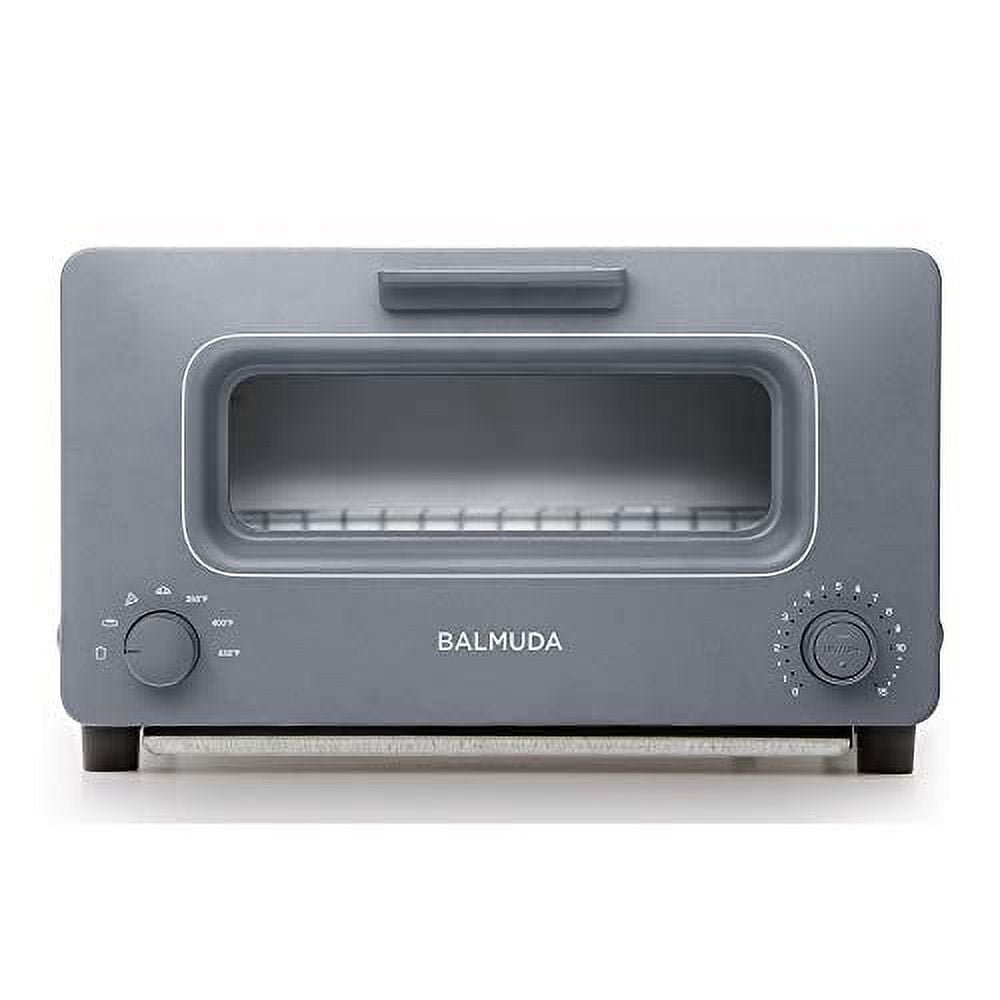 BALMUDA The Toaster | Steam Oven Toaster | 5 Cooking Modes - Sandwich Bread, Artisan Bread, Pizza, Pastry, Oven | Compact Design | Baking Pan | K01M-GW | Gray | US Version