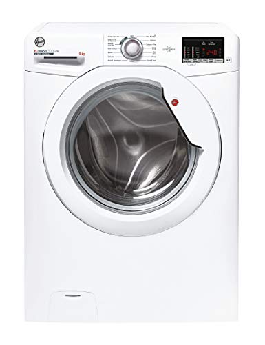 Hoover H-Wash 300 H3W492DE Free Standing Washing Machine, Rapid Wash Cycles, 9 kg Load, 1400 rpm, White