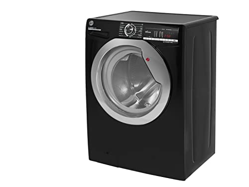 Hoover H-Wash 300 H3WS495TACBE Freestanding Washing Machine, Chrome Door, WiFi Connected, 9 kg Load, 1400 rpm, Black