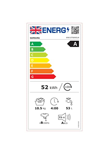 Samsung Series 6 AddWash AutoDose WW10T684DLN Wifi Connected 10.5Kg Washing Machine with 1400 rpm - Graphite - A Rated [Energy Class A]