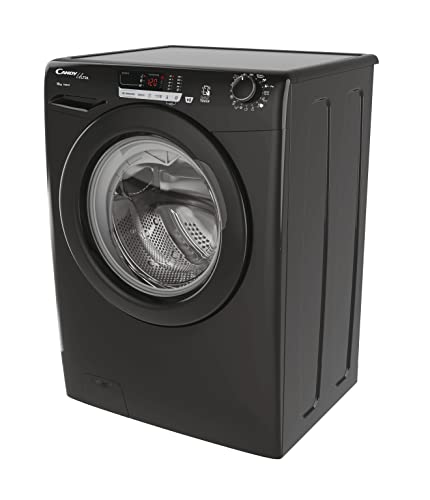 Candy Ultra HCU14102DBBE Freestanding Washing Machine, 10kg Load, 1400 rpm, Android App Enabled, Eco Cycles, Water&Energy auto sensing, Black