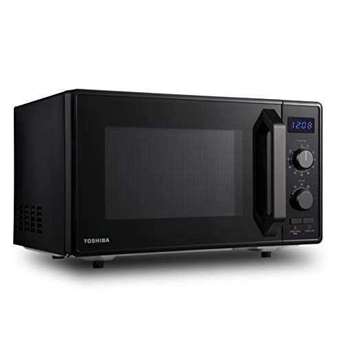 Toshiba 900w 23L Microwave Oven with 1050w Crispy Grill, Energy Saving Eco Function, 8 Auto Menus, 5 Power Levels and Position Memory Turntable - Black - MW2-AG23PF(BK)