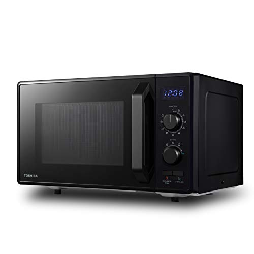 Toshiba 900w 23L Microwave Oven with 1050w Crispy Grill, Energy Saving Eco Function, 8 Auto Menus, 5 Power Levels and Position Memory Turntable - Black - MW2-AG23PF(BK)