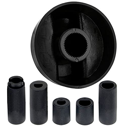 Spares2go Universal Black Control Switch Knob for All Makes and Models of Oven Cooker & Hob 40mm Plastic