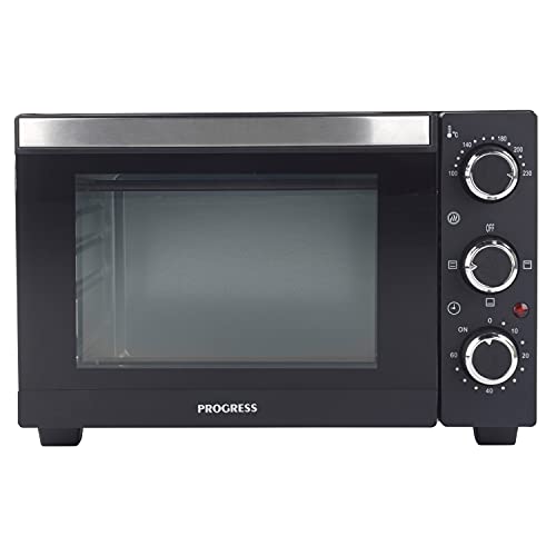 Progress EK4359P 15 L Electric Mini Toaster Oven, Compact Table-Top Design, Variable Temperature Control, 60-Minute Timer, Automatic Safety Shut-Off, Includes Baking Tray, Wire Rack and Tray Handle