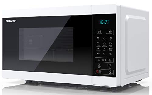 SHARP YC-MG02UW - 800W 20L Microwave with Grill, Electronic control, 11 Power Levels, White