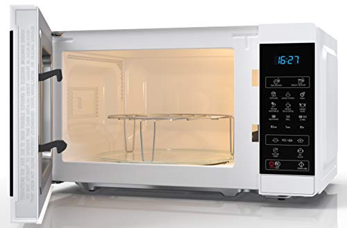 SHARP YC-MG02UW - 800W 20L Microwave with Grill, Electronic control, 11 Power Levels, White