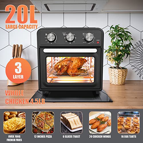 20L mini oven with timer, a 1650W large oven, and a 12 in 1 multi wind oven