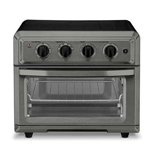 Cuisinart TOA-60BKS Convection AirFryer Toaster Oven, Premium 1800-Watt Oven with 7-in-1 Functions and Wide Temperature Range, Large Capacity AirFryer with 60-Minute Timer/Auto-Off, Black Stainless