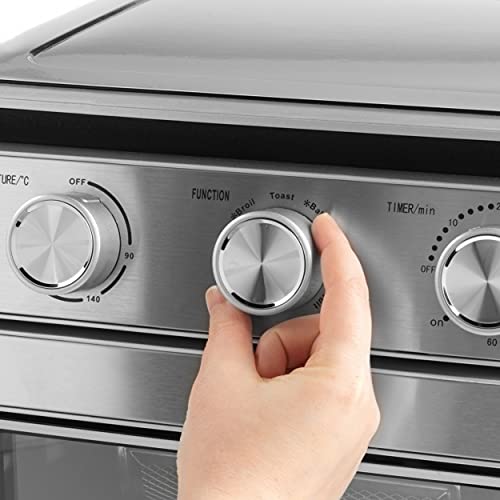 Salter EK3999 22L Air Fryer Mini Oven With Rotisserie, 5 in 1 Extra Quick Oven, 60 Minute Timer, Fry, Grill, Roast, Bake & Dehydrate, Caravan/Holiday Home Cooker, Temporary Oven Solution, 1700W