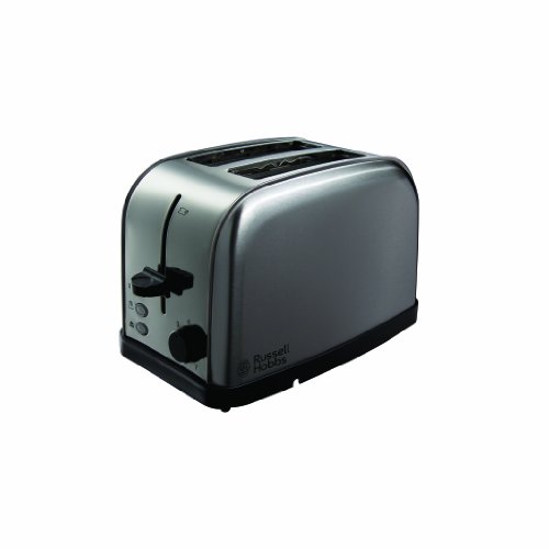 Russell Hobbs RHM2076S Compact Microwave, 800 W, 20 liters, Silver & Futura 2-Slice Toaster 18780 - Stainless Steel Silver