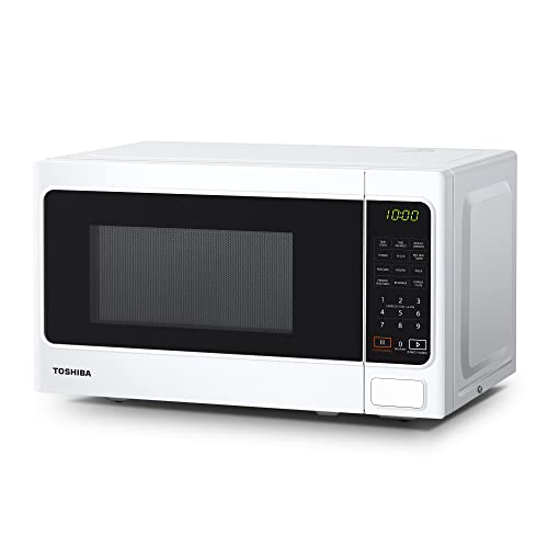 Toshiba 800w 20L Microwave Oven with 6 Preset Recipes, 11 Power Levels, Procedural Memory, Auto Defrost, and Digital Display - White - MM-EM20P(WH)