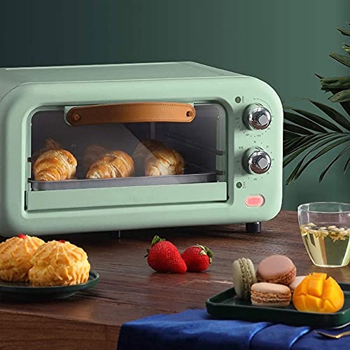 UOOD Electric Oven Home Baking Multi-function Electric Oven Smart Mini 12L Small Oven, Mini Multi-Functioning Retro Toaster Oven