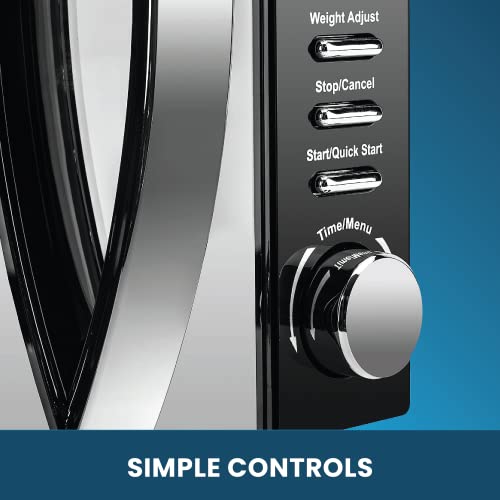 VYTRONIX VY-HMO800 800W Digital Microwave Oven | Freestanding Microwave with 5 Power Levels, Clock & Timer Function | Black Microwave with Mirrored Front, 20 Litre Capacity-hmo800