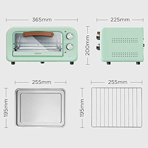 UOOD Electric Oven Home Baking Multi-function Electric Oven Smart Mini 12L Small Oven, Mini Multi-Functioning Retro Toaster Oven
