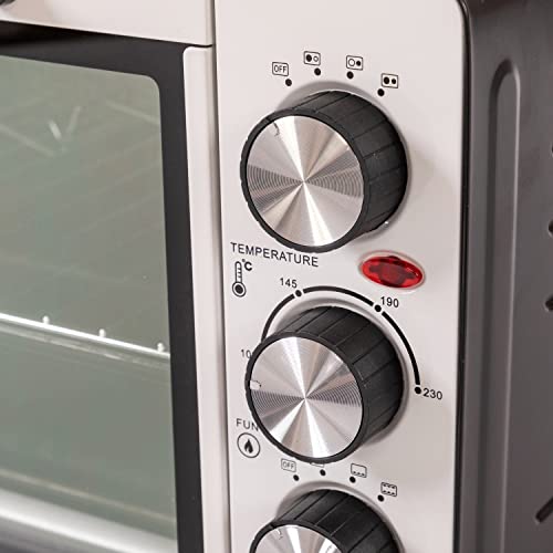 Oypla 30 Litre Electrical Mini Compact Oven Kitchen Mate c/w 2 Hot Plates, And Timer