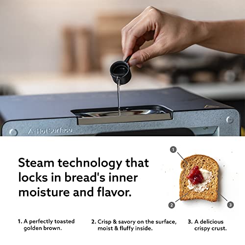 BALMUDA The Toaster | Steam Oven Toaster | 5 Cooking Modes - Sandwich Bread, Artisan Bread, Pizza, Pastry, Oven | Compact Design | Baking Pan | K01M-WS | White | US Version