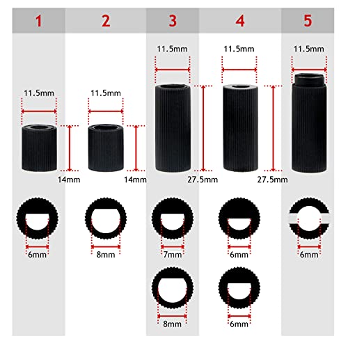 SPARES2GO Universal Black Control Switch Knobs for all makes of Oven, Cooker & Hob 41mm Plastic (Pack of 4)