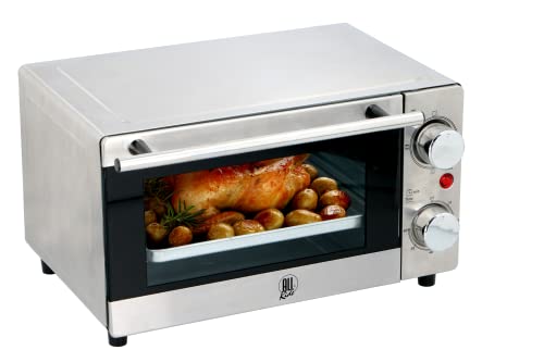 All Ride Mini Oven - Electric: 24 Volt via Cigarette Lighter - for Trucks, Motorhomes or Boats - 300 Watt - 9 Liter - Stainless Steel