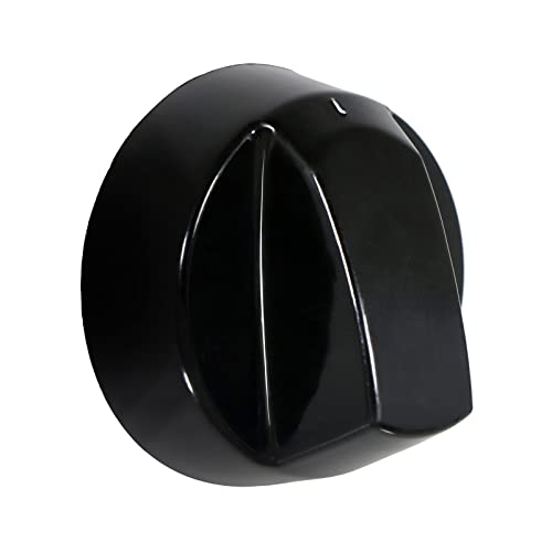 SPARES2GO Universal Black Control Switch Knobs for all makes of Oven, Cooker & Hob 41mm Plastic (Pack of 4)