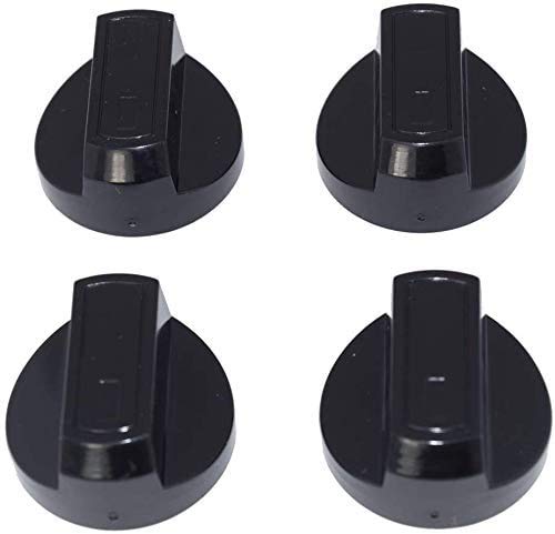 Utiz Universal Black Control Switch Knobs For All Makes And Models Of Ovens Cookers Hobs Pack of 4