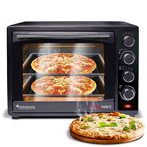 TurboTronic Mini Oven with Double Glazed Electric Grill Pizza Oven with Timer Function