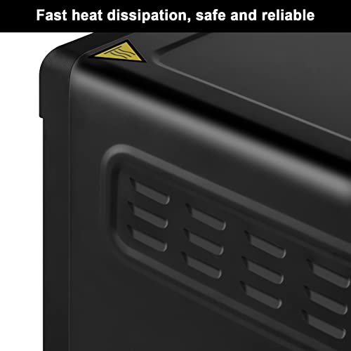 WOLTU Mini Oven 21L, Toaster Oven Electric Oven, Small Oven Countertop Oven with Knobs, 60-Minute Timer, 100-230°C Thermostat, 1280W, Double Glazed Door, Top/Bottom Heating, Black