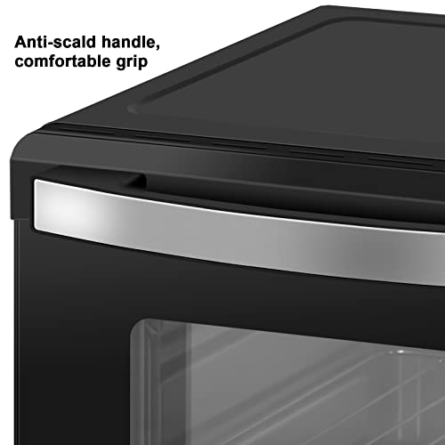 WOLTU Mini Oven 21L, Toaster Oven Electric Oven, Small Oven Countertop Oven with Knobs, 60-Minute Timer, 100-230°C Thermostat, 1280W, Double Glazed Door, Top/Bottom Heating, Black