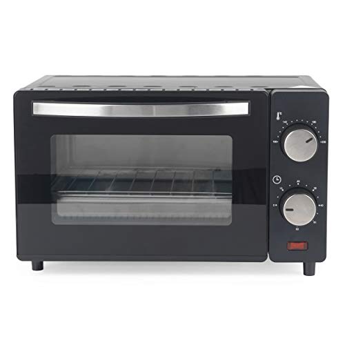 Salter® EK4358 10L Mini Oven, Compact & Portable Electric Countertop Toaster Oven, Ideal For Holiday Homes/Caravans, With Baking Tray & Wire Rack, Variable Temperature 100-230°C, 60 Minute Timer, 650W