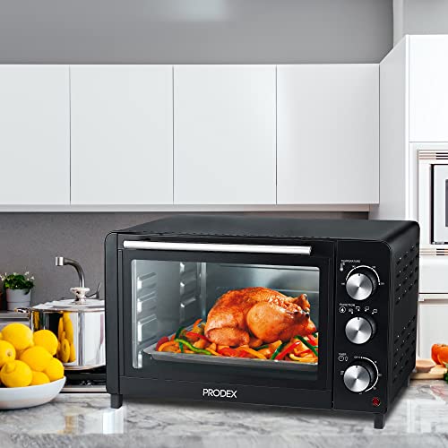 Prodex PX7023B 23 Litre Tabletop Mini Oven, 1500W Electric Cooker & Grill, Ideal for Roasting, Baking, Grilling & Reheating, Temperature Range: 100-230°C, Black
