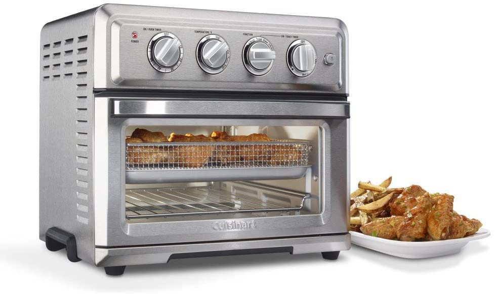 Cuisinart Air Fryer + Convection Toaster Oven by Cuisinart, 7-1 Oven with Bake, Grill, Broil & Warm Options, Stainless Steel, TOA-60