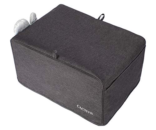 CACTIYE Toaster Oven Dust Cover with Accessory Pockets Compatible with Hamilton Beach 6 Slice of Toaster Oven (GRAY)