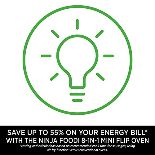 Ninja Foodi Mini Oven [SP101UK] 8-in-1 Flip Mini Oven, Air Fryer, Bake, Grill, Silver