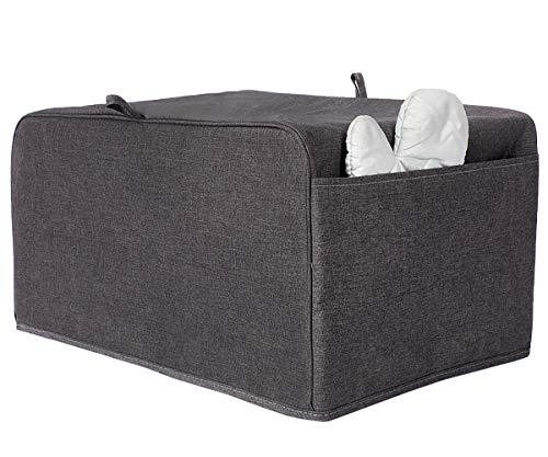 CACTIYE Toaster Oven Dust Cover with Accessory Pockets Compatible with Hamilton Beach 6 Slice of Toaster Oven (GRAY)