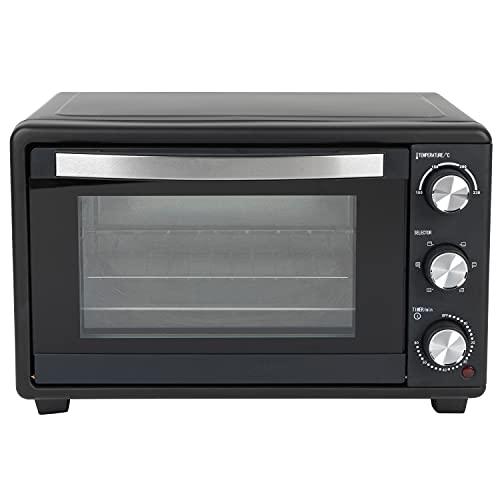 Salter EK4360 25L Mini Oven, Compact Electric Tabletop Toaster Oven, 1500 W, Includes Baking Tray & Wire Rack, Variable Temperature 100-230°C, Large Viewing Window, 60 Minute Timer
