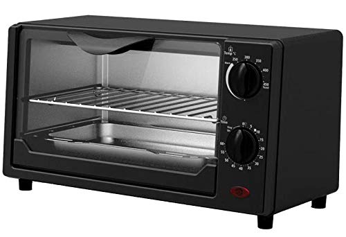 Belaco Mini 9L Toaster Oven Tabletop Cooking Baking Portable Oven 650w 100-250° Stainless Steel Heating Tube incl. Baking Tray & Wire Rack