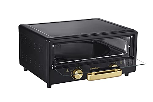 Belaco Multi-Purpose 1200W Mini Oven Pizza Oven All in One 12inch Pizza Maker Toaster Oven Tabletop Cooking Baking Grilling Heating Toasting Portable Oven 1200w incl. Baking Tray, Wire Rack and Handle