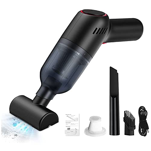 Funvalley Surperfect Handheld Vacuum Cleaner, Car Vacuum Cleaner Cordless Powerful, 8000Pa 120W Mini Rechargeable Vacuum Cleaner With Powerful Suction, Powerful Car Handheld Vacuums (Black)