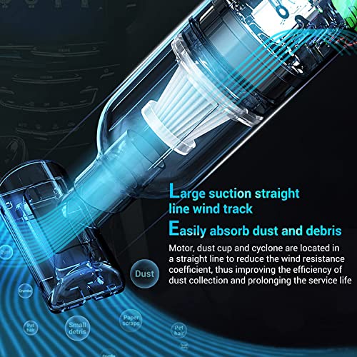Funvalley Surperfect Handheld Vacuum Cleaner, Car Vacuum Cleaner Cordless Powerful, 8000Pa 120W Mini Rechargeable Vacuum Cleaner With Powerful Suction, Powerful Car Handheld Vacuums (Black)