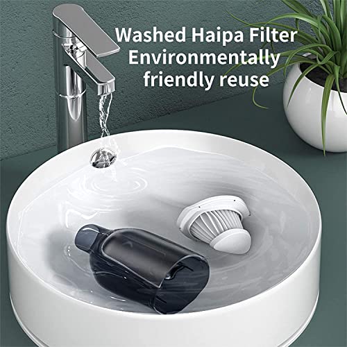 Funvalley Surperfect Handheld Vacuum Cleaner, Car Vacuum Cleaner Cordless Powerful, 8000Pa 120W Mini Rechargeable Vacuum Cleaner With Powerful Suction, Powerful Car Handheld Vacuums (Black)