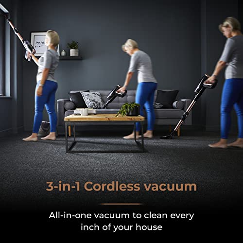 Tower T513001BLG RF1PRO Performance 29.6V Cordless 3-IN-1 Vacuum Cleaner Black and Rose Gold