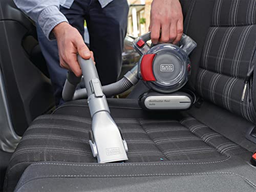 Black & Decker PD1200AV-XJ Black+Decker 12 V Flexi Auto Dustbuster, Grey/Red