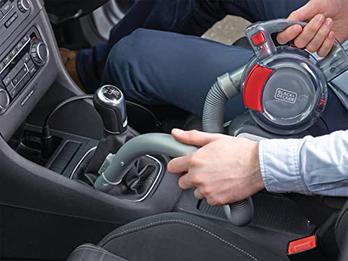 Black & Decker PD1200AV-XJ Black+Decker 12 V Flexi Auto Dustbuster, Grey/Red