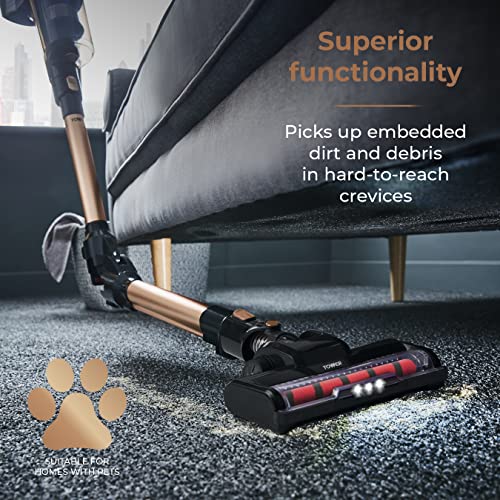 Tower T513001BLG RF1PRO Performance 29.6V Cordless 3-IN-1 Vacuum Cleaner Black and Rose Gold