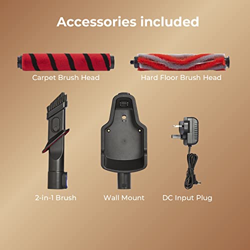 Tower T513001BLG RF1PRO Performance 29.6V Cordless 3-IN-1 Vacuum Cleaner Black and Rose Gold